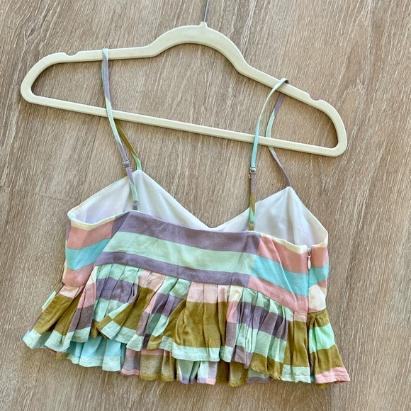 Mara Hoffman Sage Flag Stripe Crop Top XS - Picture 4 of 5